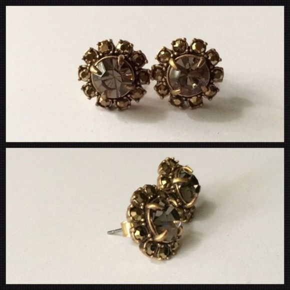 JCREW Crystal Button Earrings - Picture 2 of 4